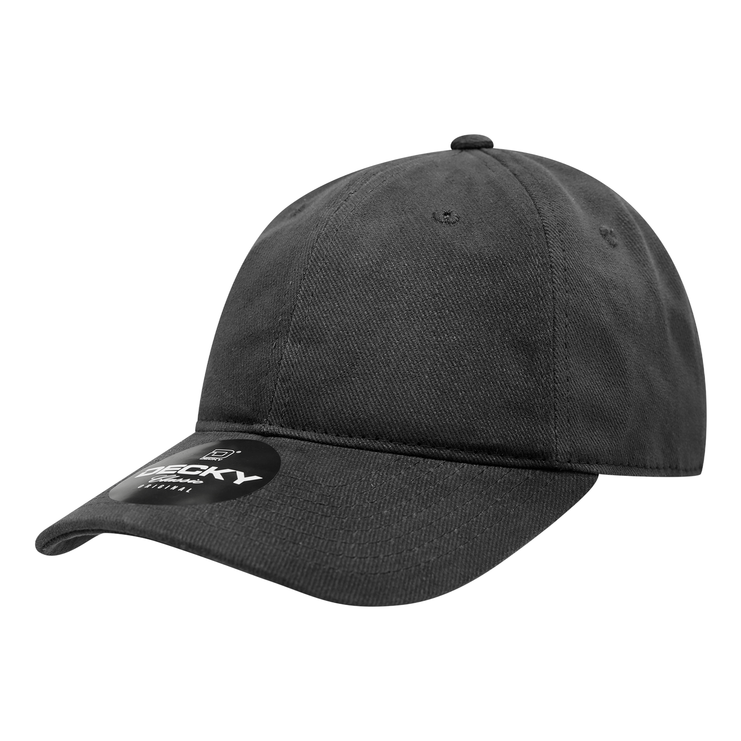 Decky 112 Brushed Cotton Denim Dad Hats Low Profile 6 Panel Baseball Caps Blank