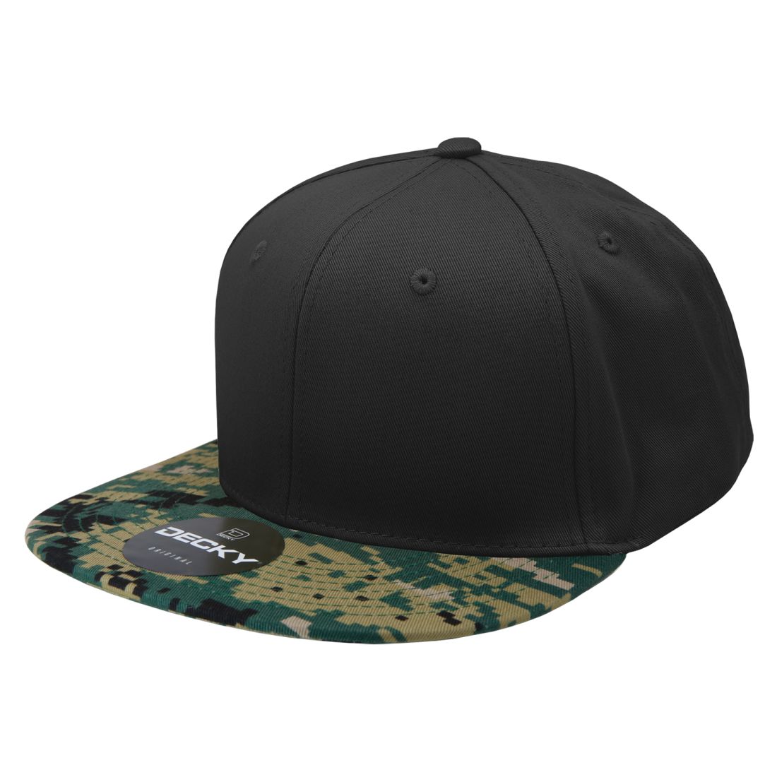 Decky 1047 Camouflage High Profile Snapback Hats 6 Panel Caps Flat Bill Army Wholesale