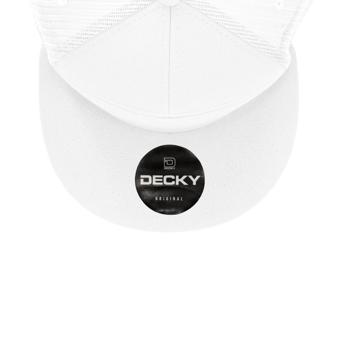 Decky 1133 Mesh Trucker Snapback Hats 7 Panel Flat Bill Baseball Caps Blank Wholesale