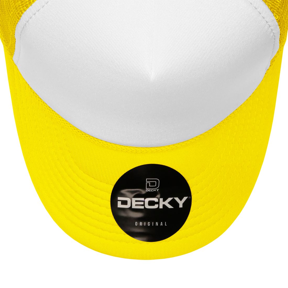 Decky 210 Two Tone Foam Mesh Trucker Snapback Hats High Profile 5 Panel Caps Wholesale
