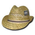 Decky 531 Mat Straw Woven Fedora Hats Panama Caps Two Tone Hatband Wholesale
