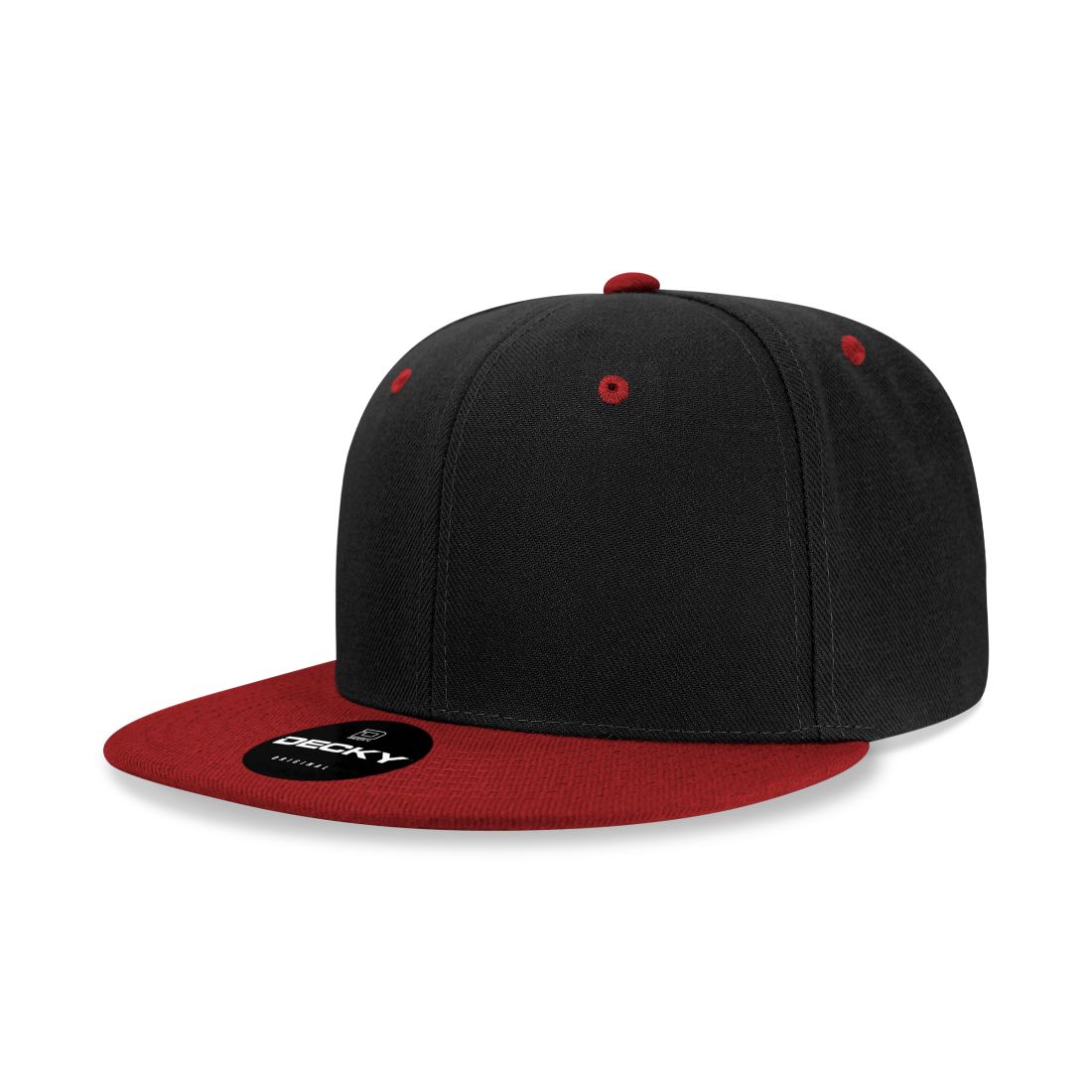 Decky 6020 High Profile Snapback Hats 6 Panel Flat Bill Caps Structured Wholesale