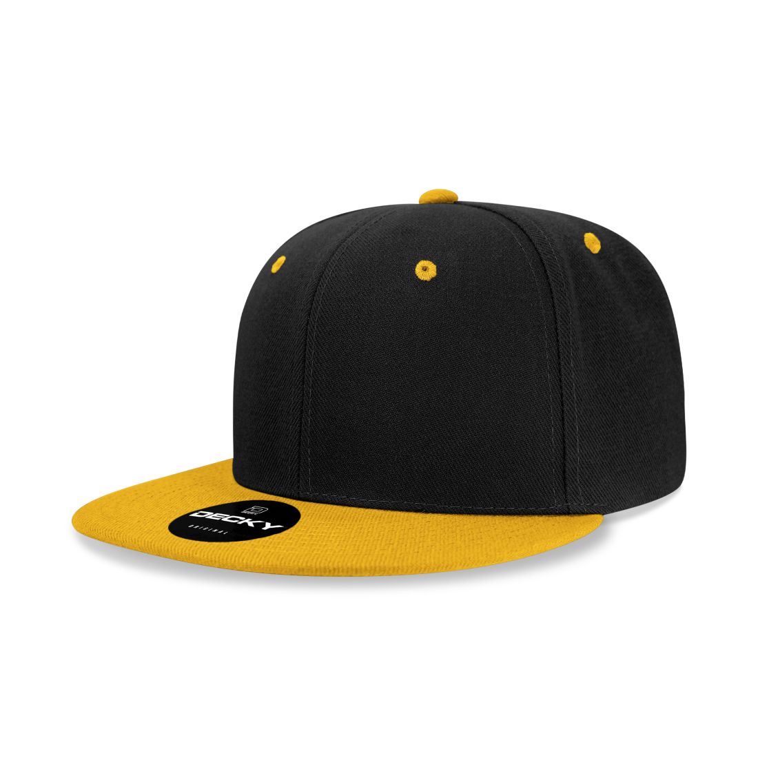 Decky 6020 High Profile Snapback Hats 6 Panel Flat Bill Caps Structured Wholesale