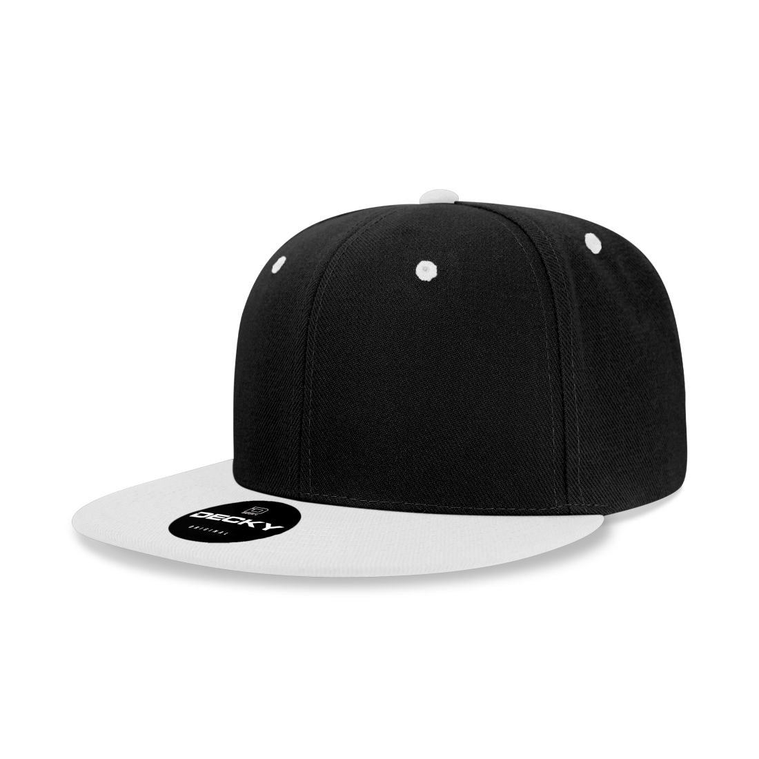 Decky 6020 High Profile Snapback Hats 6 Panel Flat Bill Caps Structured Wholesale