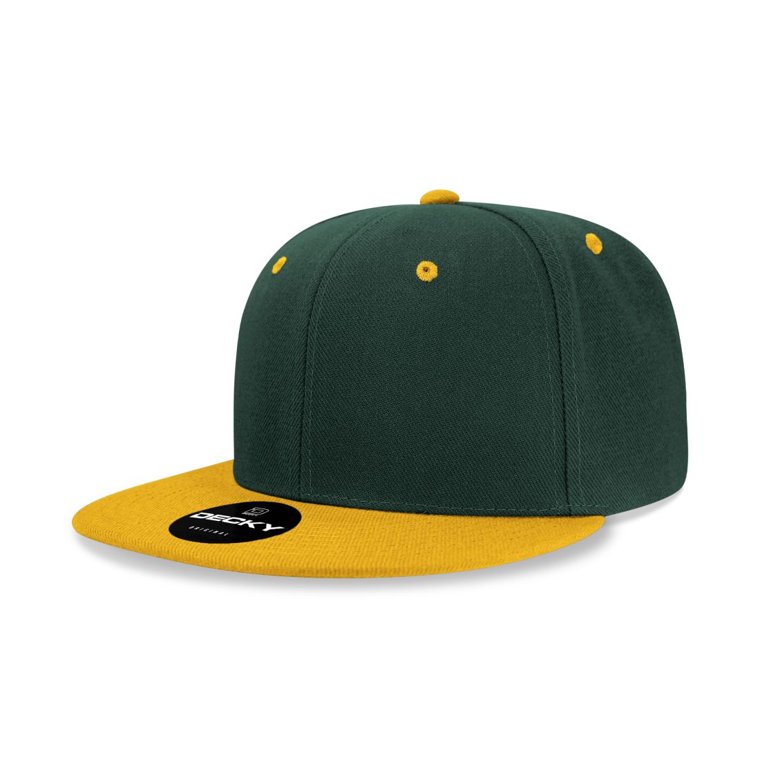 Decky 6020 High Profile Snapback Hats 6 Panel Flat Bill Caps Structured Wholesale