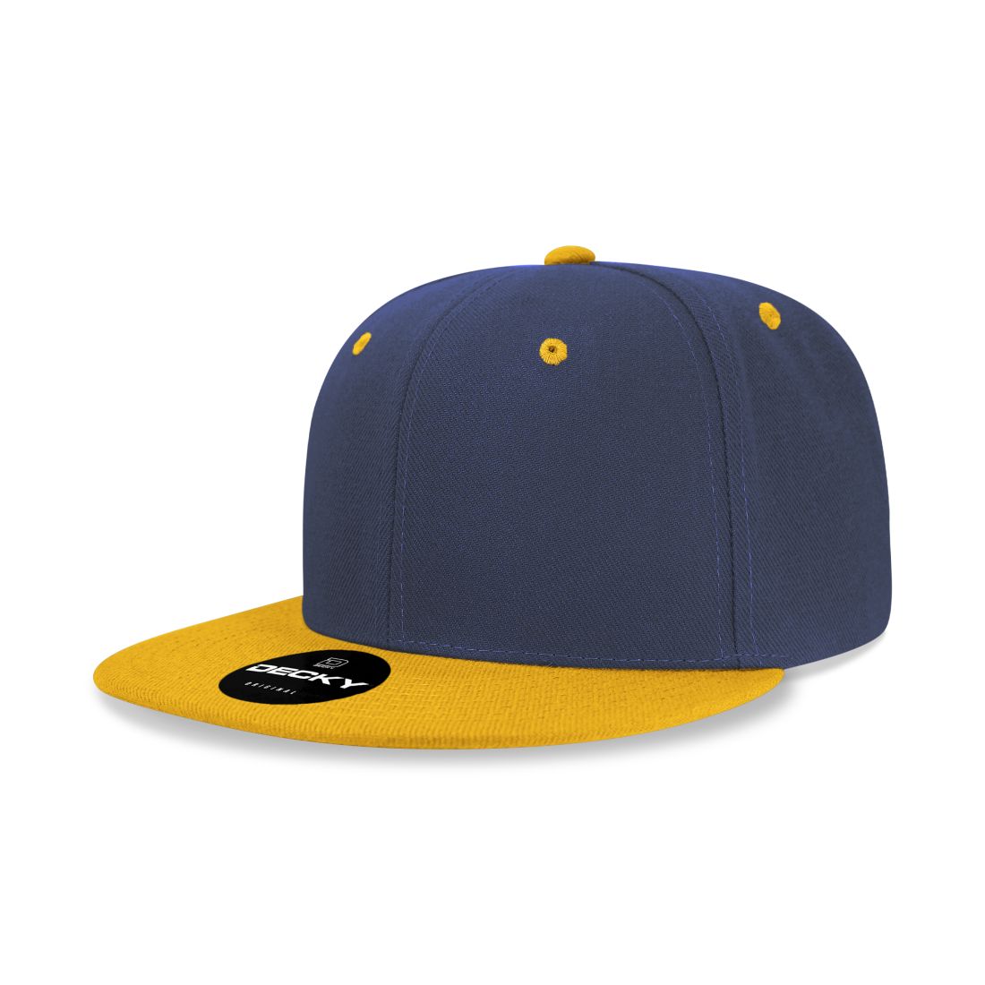 Decky 6020 High Profile Snapback Hats 6 Panel Flat Bill Caps Structured Wholesale