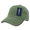 Decky 860 Fitted Vintage Washed Distressed Polo Hats Low Crown 6 Panel Caps