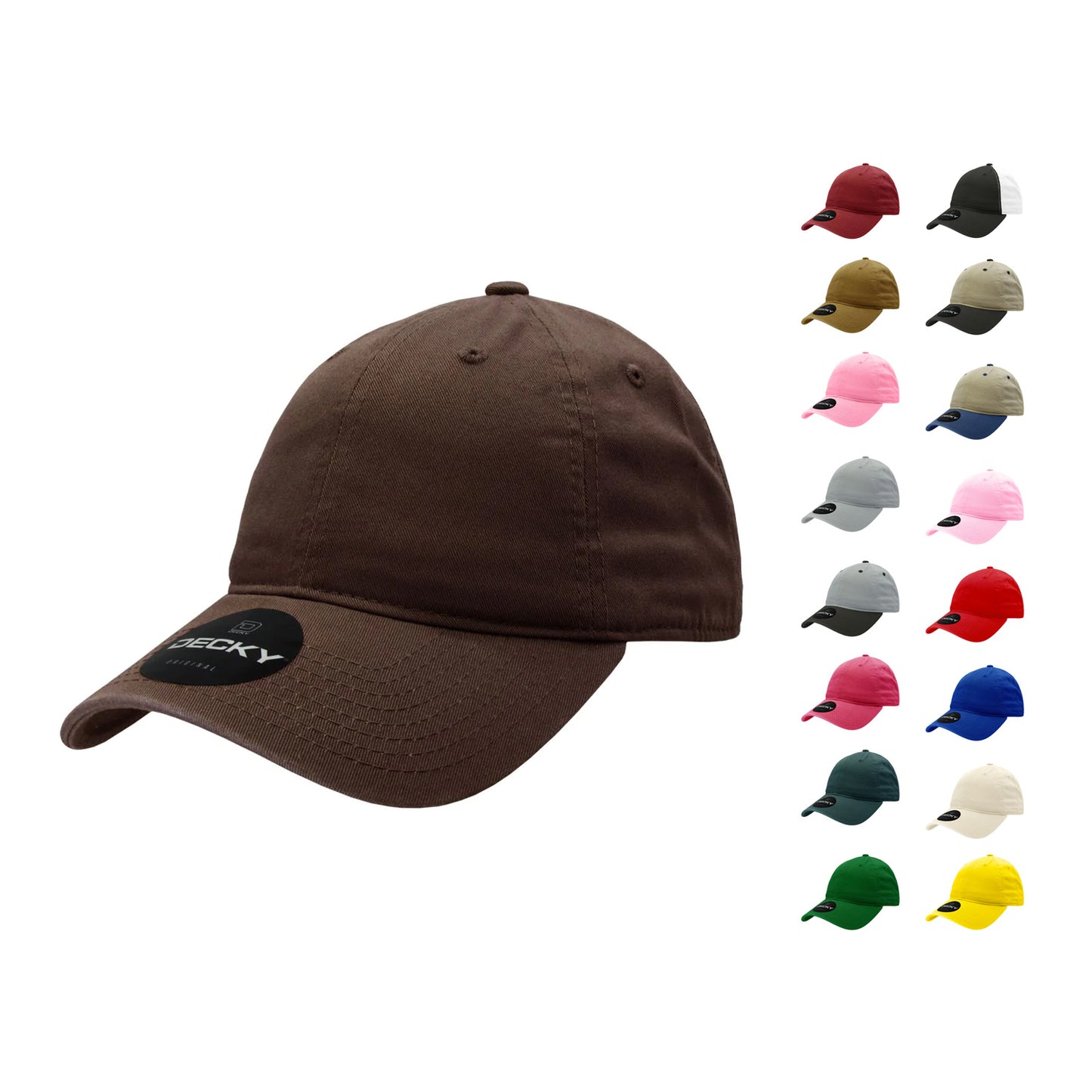 Decky 205 Low Profile Dad Hats 6 Panel Caps Cotton Polo Blank