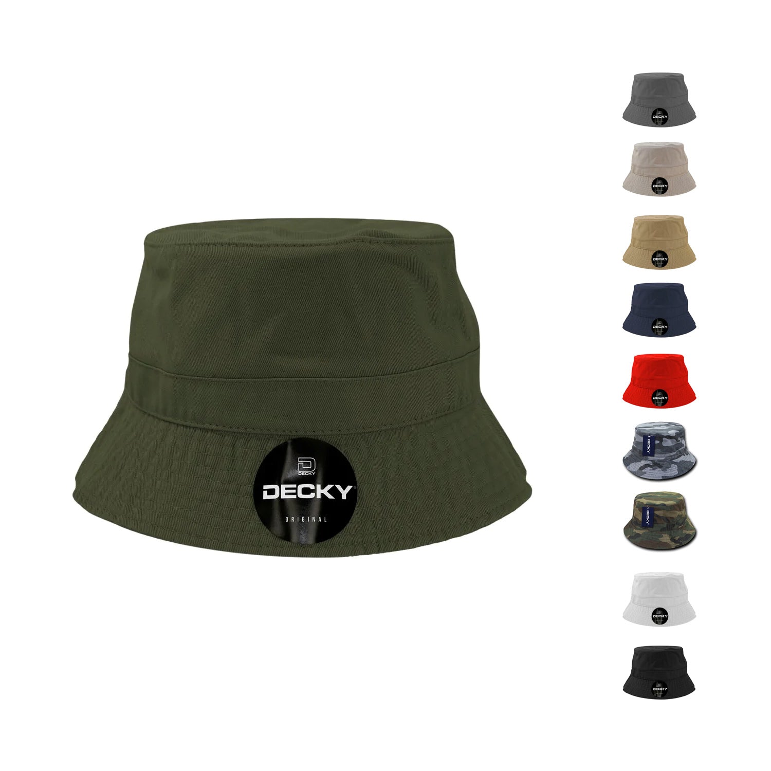 Decky 961 Bucket Hats Relaxed Polo Caps Fishermans Buckets Cotton Blank, Stone / Large/X-Large