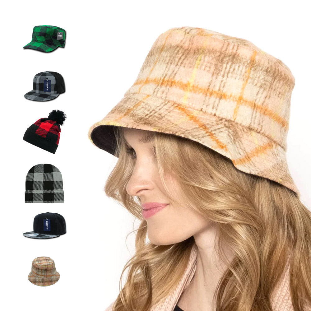 Plaid Hats and Caps Beanies Wholesale - Arclight Wholesale
