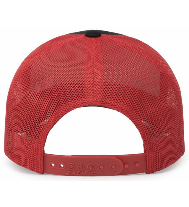 Custom Embroidered Pacific Headwear 104C Trucker Snapback Cap - 3D Embroidery