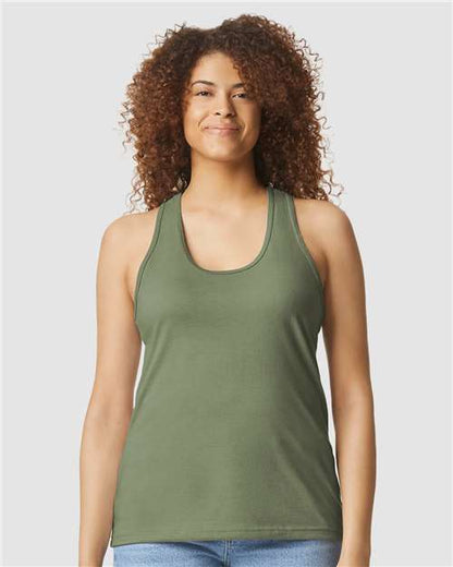 Gildan 64220LCVC Women's Softstyle® CVC Racerback Tank Top