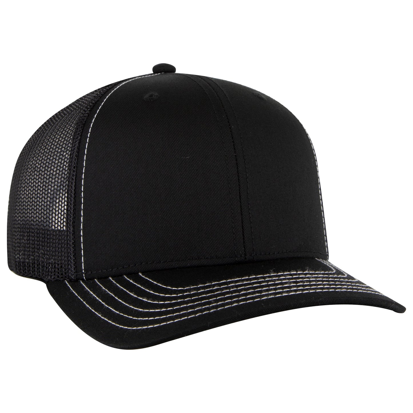 Otto Cap 112-1 6 Panel Mid Profile Mesh Back Trucker Cap