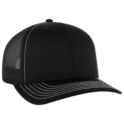 Otto Cap 112-1 6 Panel Mid Profile Mesh Back Trucker Cap