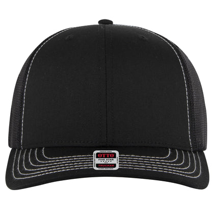 Otto Cap 112-1 6 Panel Mid Profile Mesh Back Trucker Cap