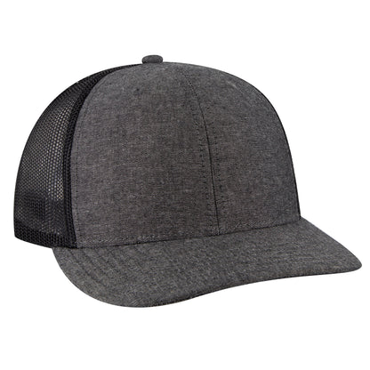 Otto Cap 112-1 6 Panel Mid Profile Mesh Back Trucker Cap