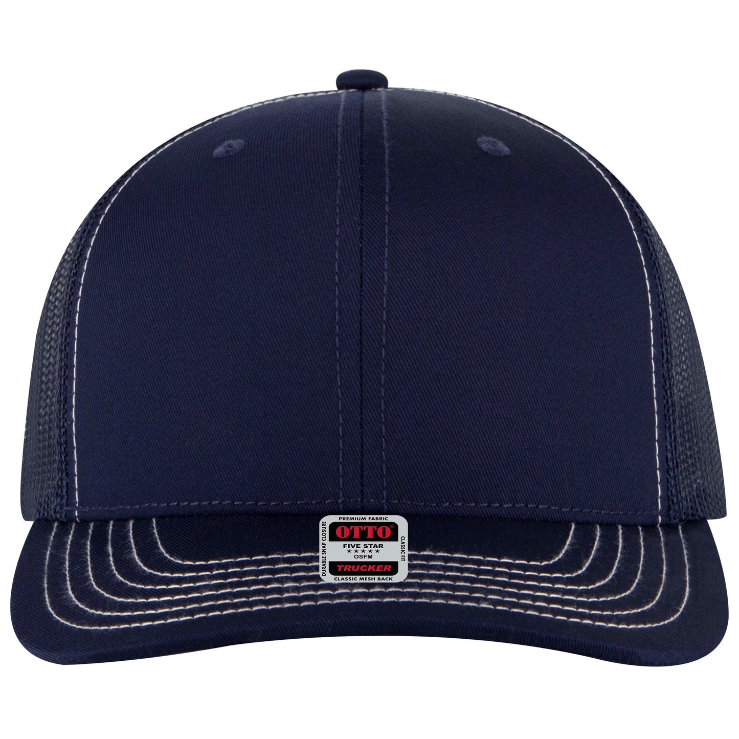 Otto Cap 112-1 6 Panel Mid Profile Mesh Back Trucker Cap