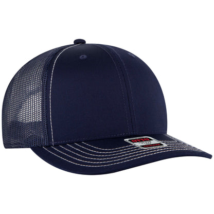 Otto Cap 112-1 6 Panel Mid Profile Mesh Back Trucker Cap