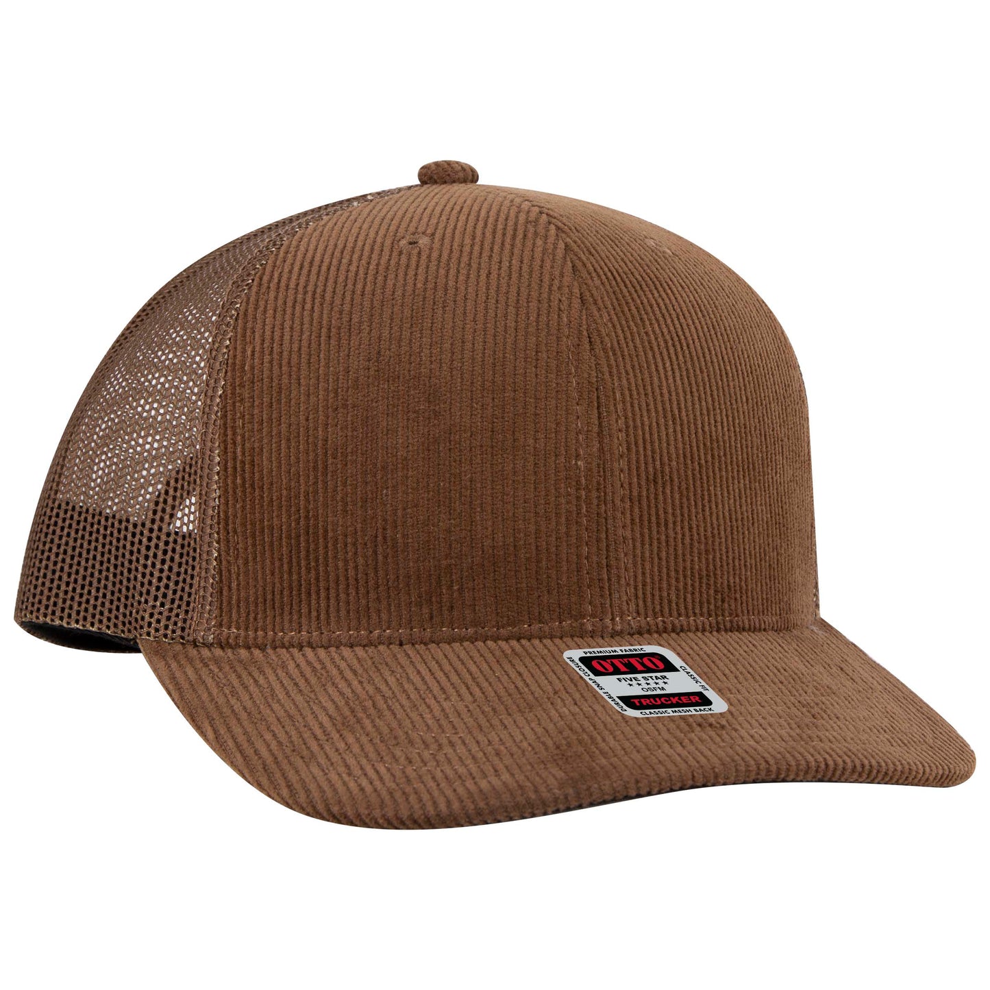 Otto Cap 112-1 6 Panel Mid Profile Mesh Back Trucker Cap