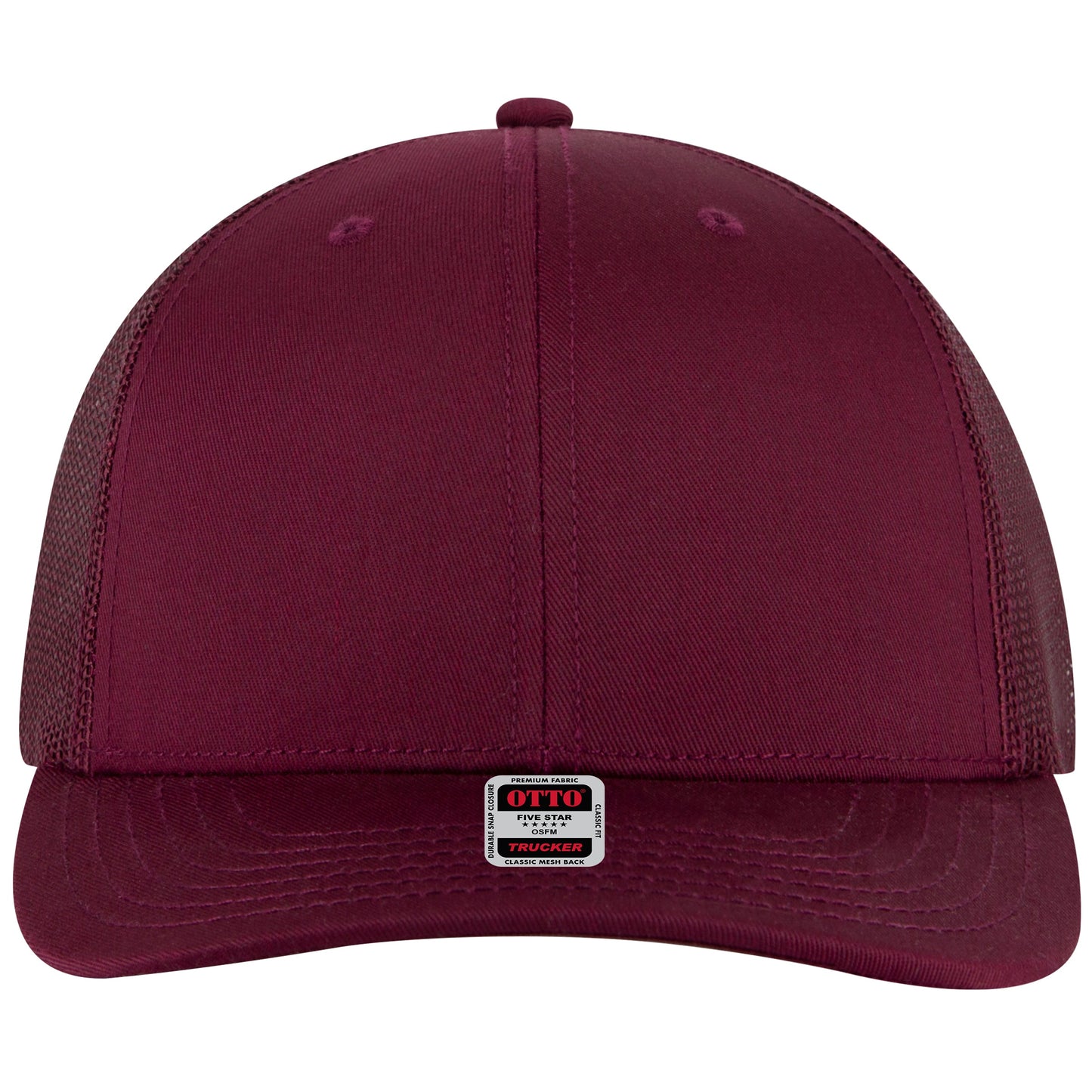 Otto Cap 112-1 6 Panel Mid Profile Mesh Back Trucker Cap