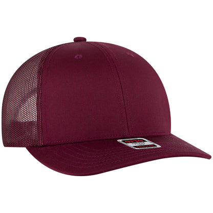 Otto Cap 112-1 6 Panel Mid Profile Mesh Back Trucker Cap
