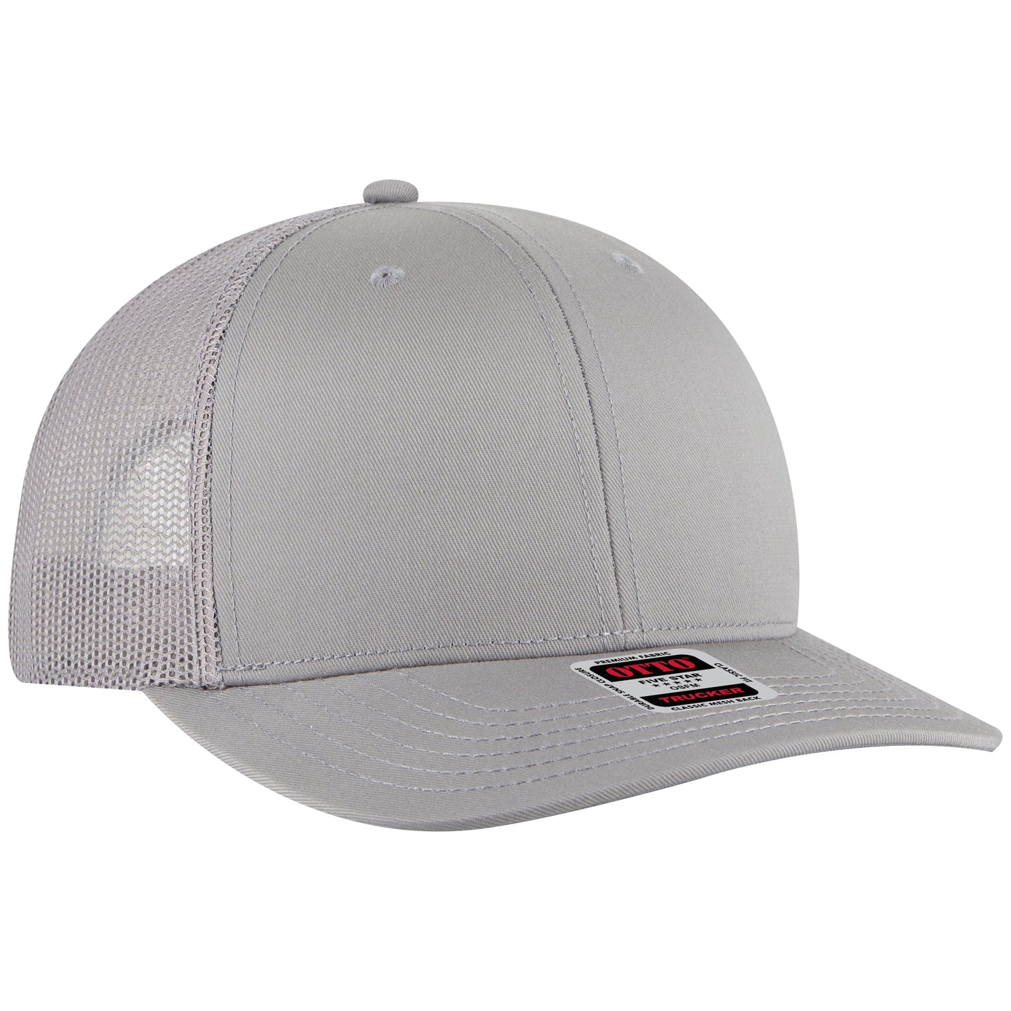 Otto Cap 112-1 6 Panel Mid Profile Mesh Back Trucker Cap