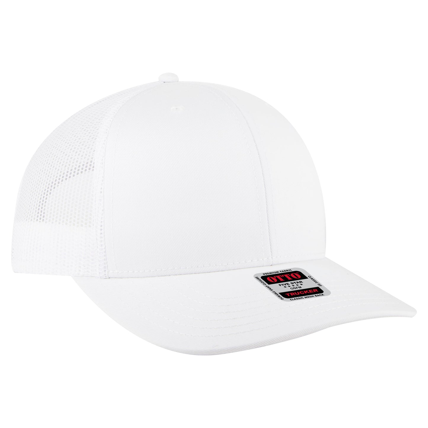 Otto Cap 112-1 6 Panel Mid Profile Mesh Back Trucker Cap