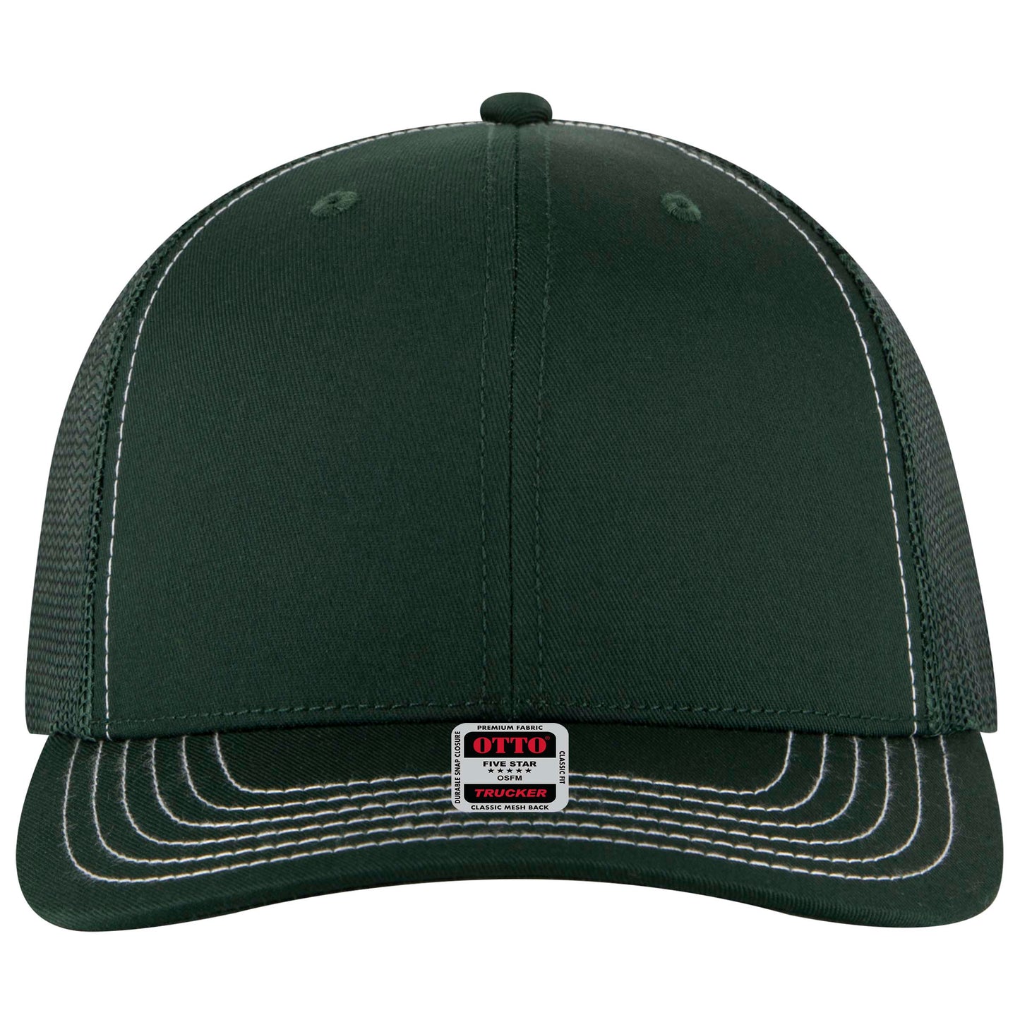 Otto Cap 112-1 6 Panel Mid Profile Mesh Back Trucker Cap