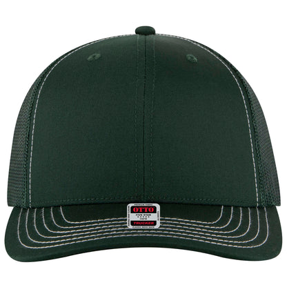 Otto Cap 112-1 6 Panel Mid Profile Mesh Back Trucker Cap