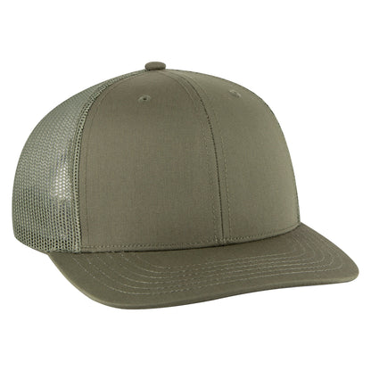 Otto Cap 112-1 6 Panel Mid Profile Mesh Back Trucker Cap