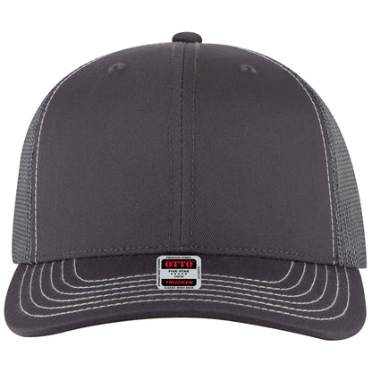 Otto Cap 112-1 6 Panel Mid Profile Mesh Back Trucker Cap