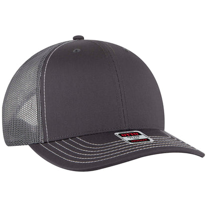 Otto Cap 112-1 6 Panel Mid Profile Mesh Back Trucker Cap