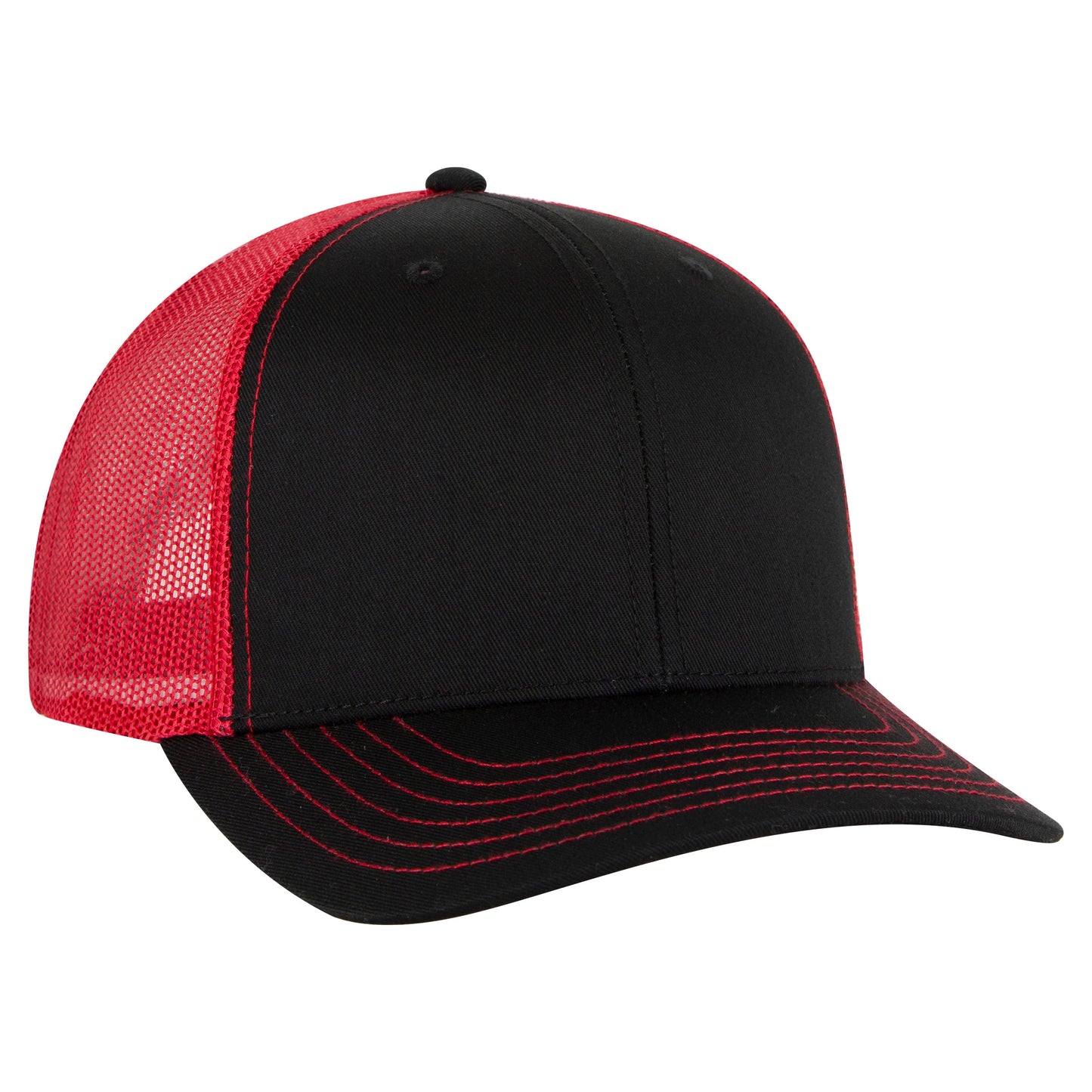 Otto Cap 112-1 6 Panel Mid Profile Mesh Back Trucker Cap