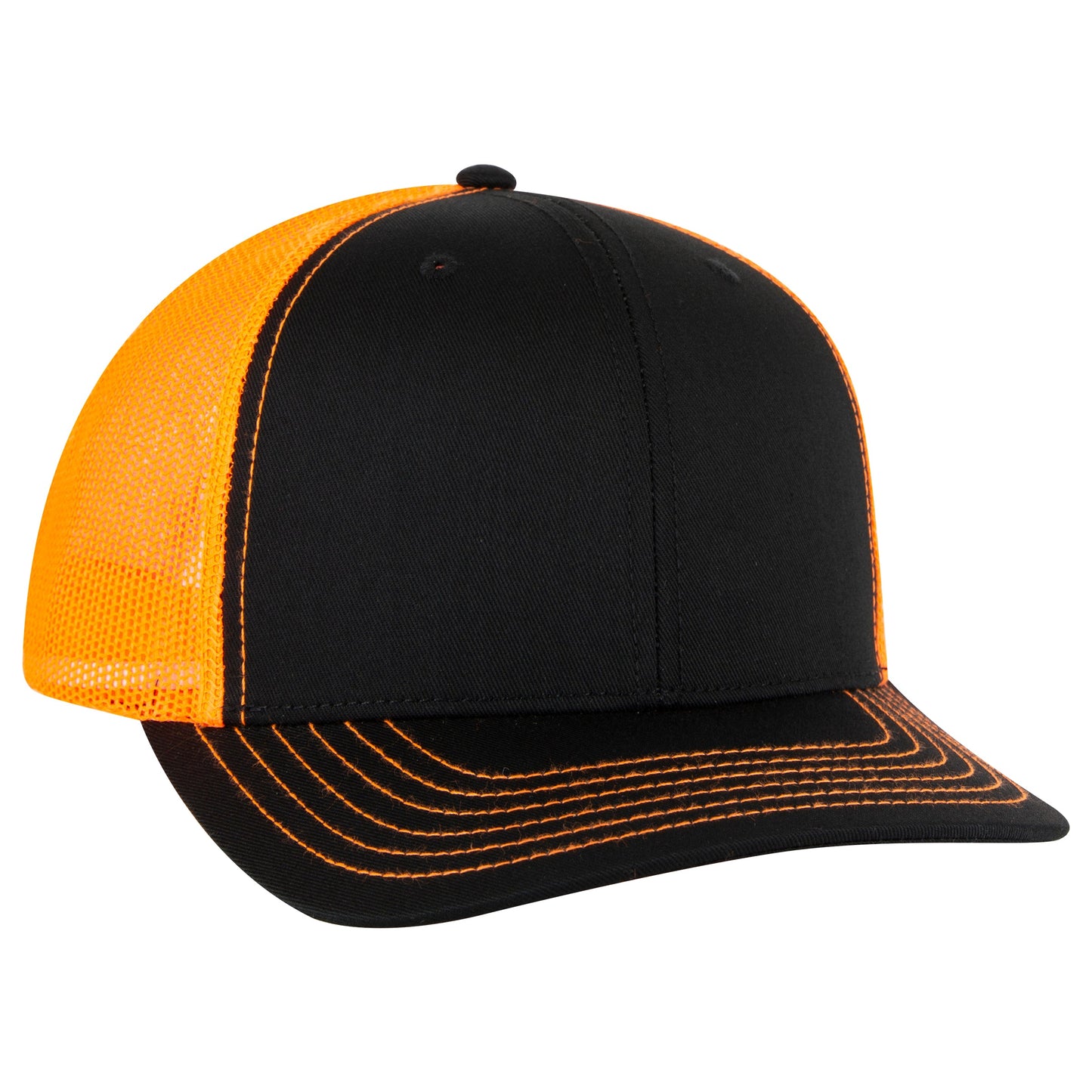 Otto Cap 112-1 6 Panel Mid Profile Mesh Back Trucker Cap