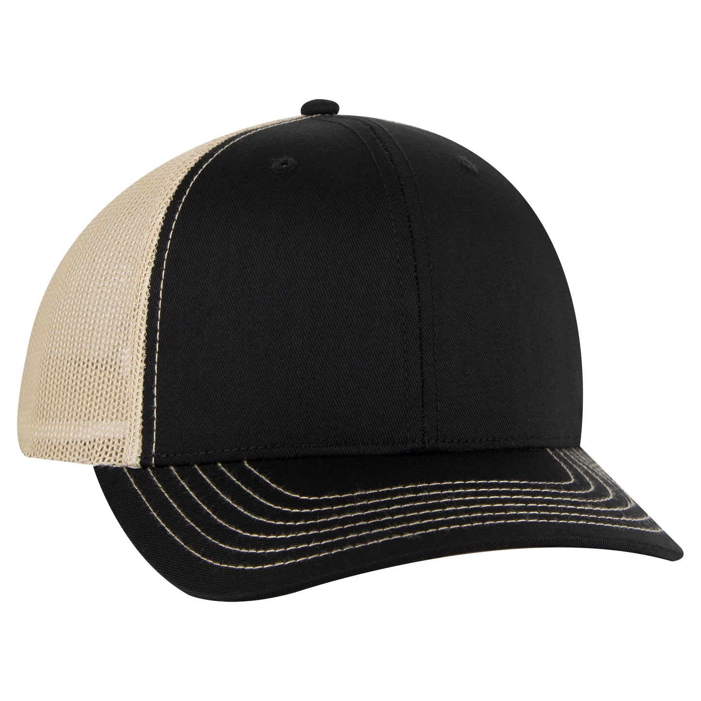 Otto Cap 112-1 6 Panel Mid Profile Mesh Back Trucker Cap