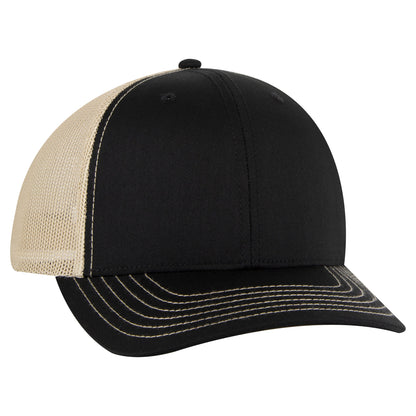 Otto Cap 112-1 6 Panel Mid Profile Mesh Back Trucker Cap