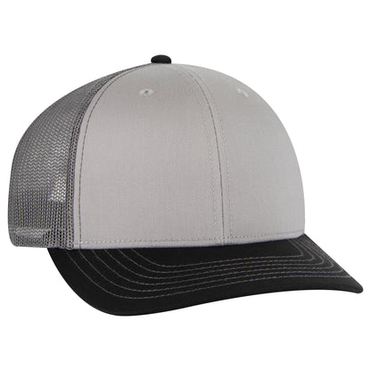 Otto Cap 112-1 6 Panel Mid Profile Mesh Back Trucker Cap