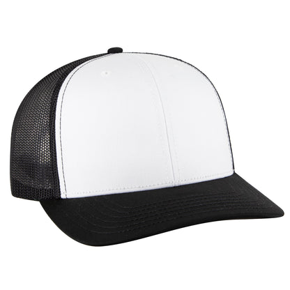 Otto Cap 112-1 6 Panel Mid Profile Mesh Back Trucker Cap