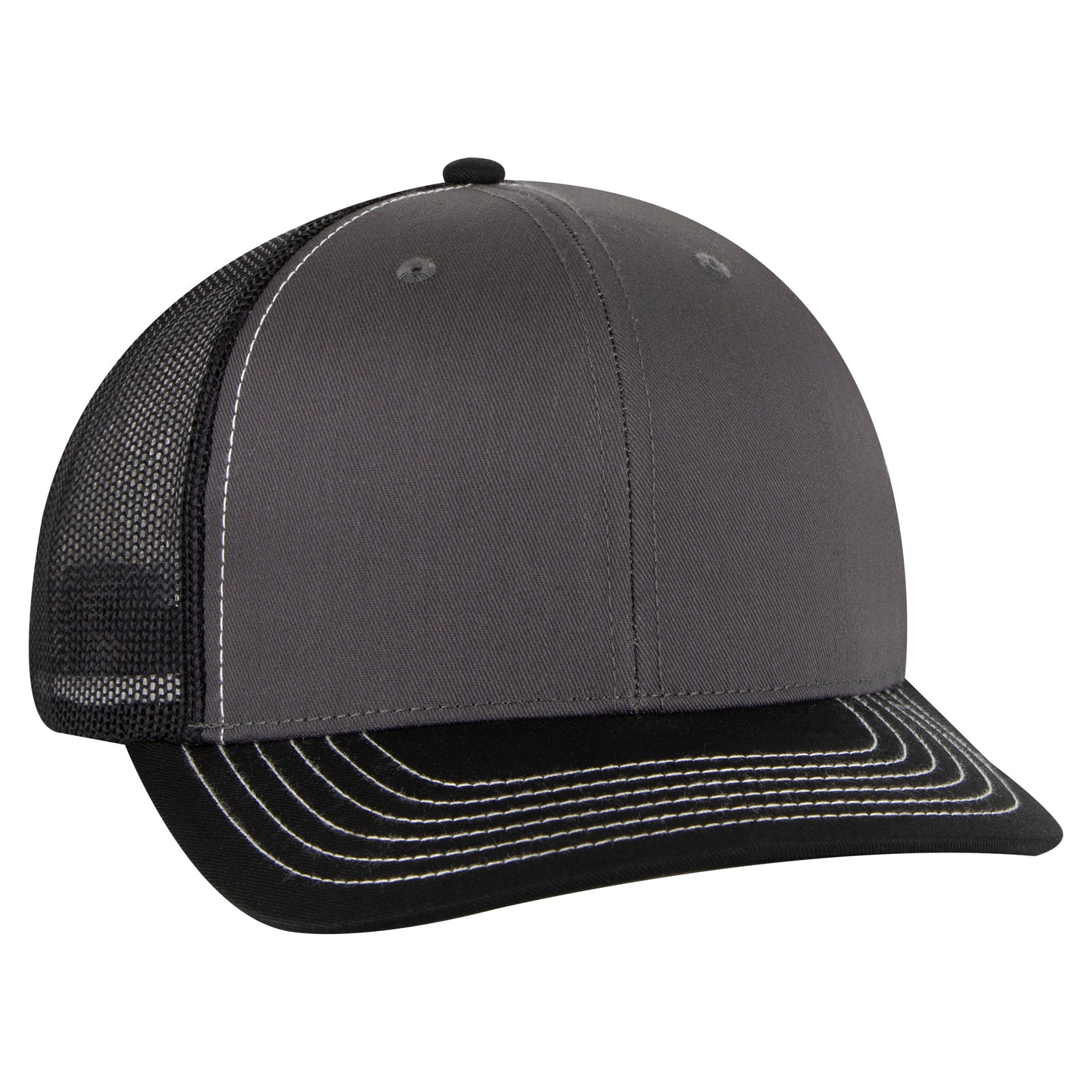 Otto Cap 112-1 6 Panel Mid Profile Mesh Back Trucker Cap