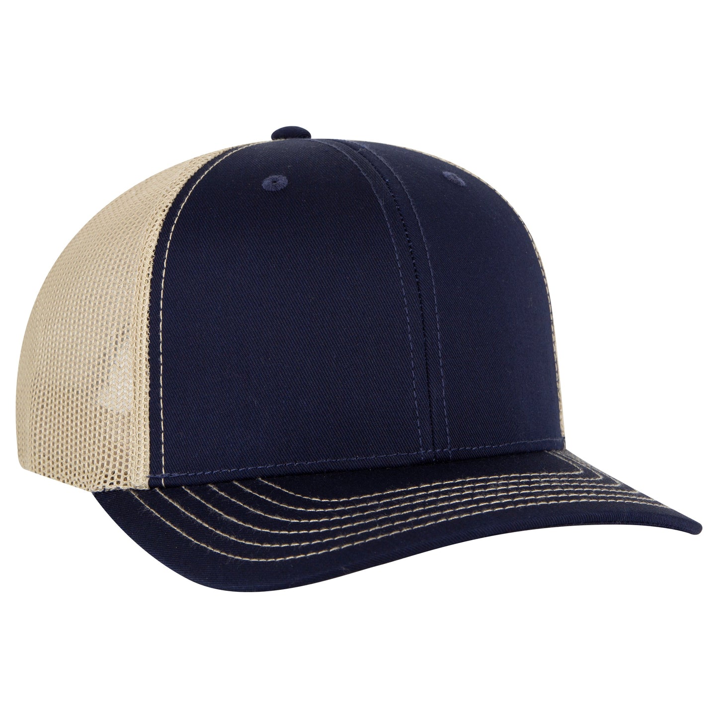 Otto Cap 112-1 6 Panel Mid Profile Mesh Back Trucker Cap
