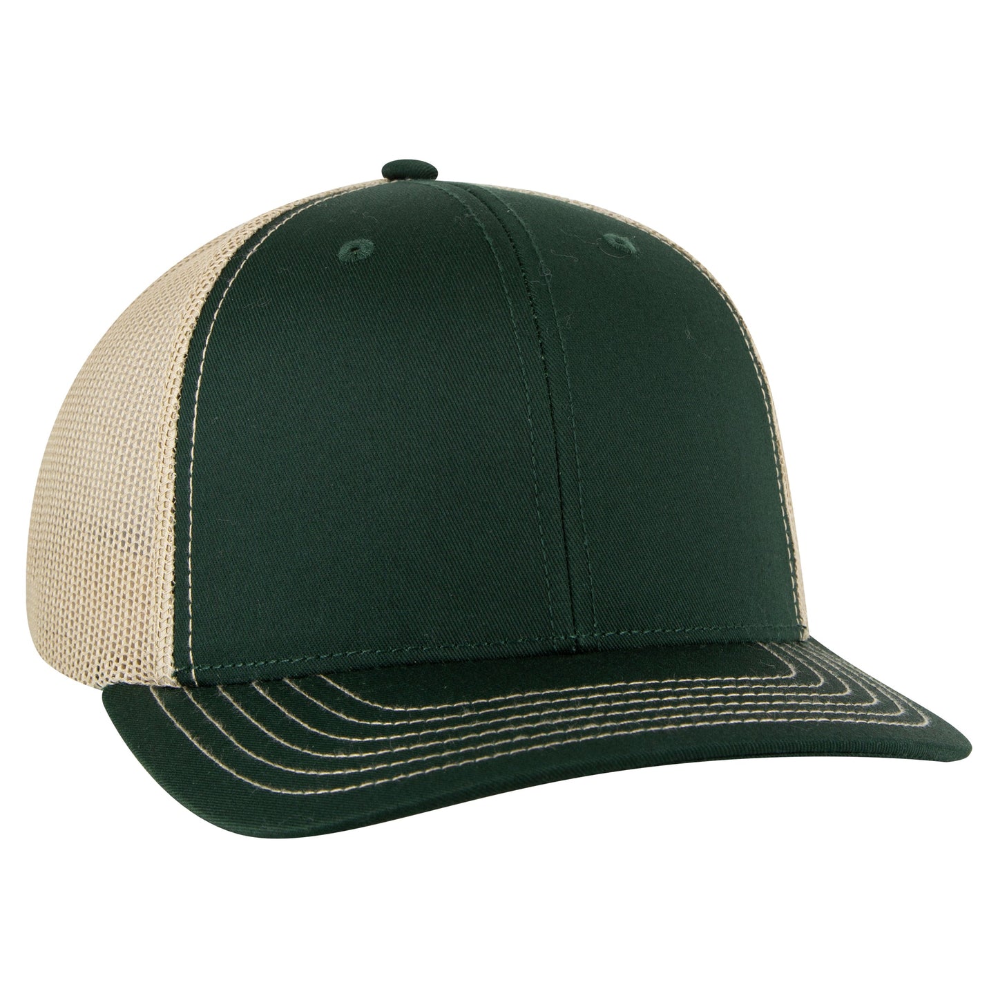 Otto Cap 112-1 6 Panel Mid Profile Mesh Back Trucker Cap