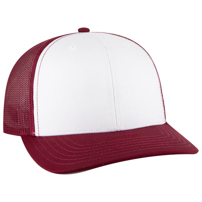 Otto Cap 112-1 6 Panel Mid Profile Mesh Back Trucker Cap