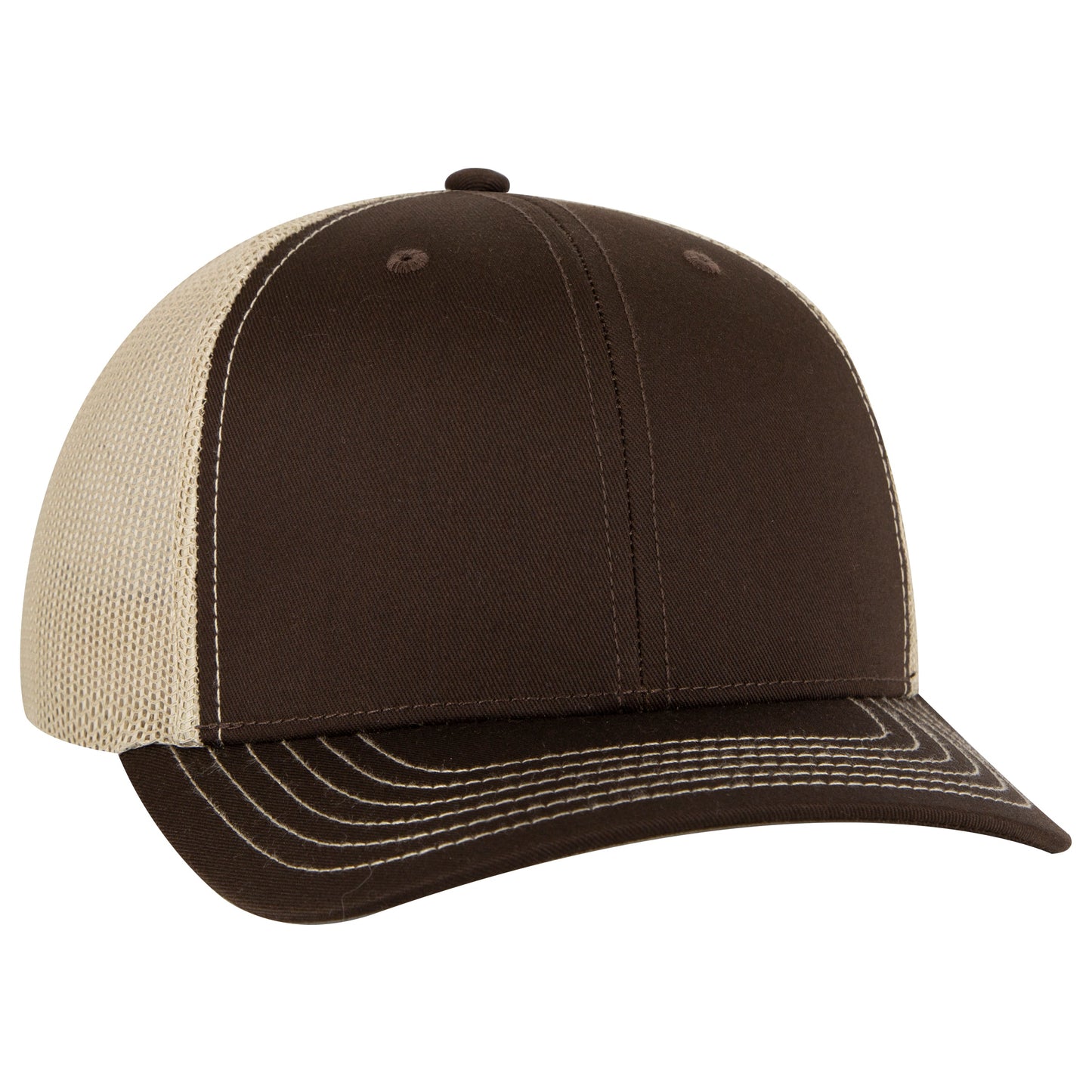 Otto Cap 112-1 6 Panel Mid Profile Mesh Back Trucker Cap