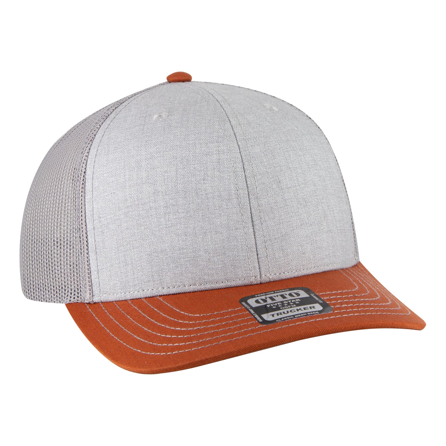 Otto Cap 112-1 6 Panel Mid Profile Mesh Back Trucker Cap