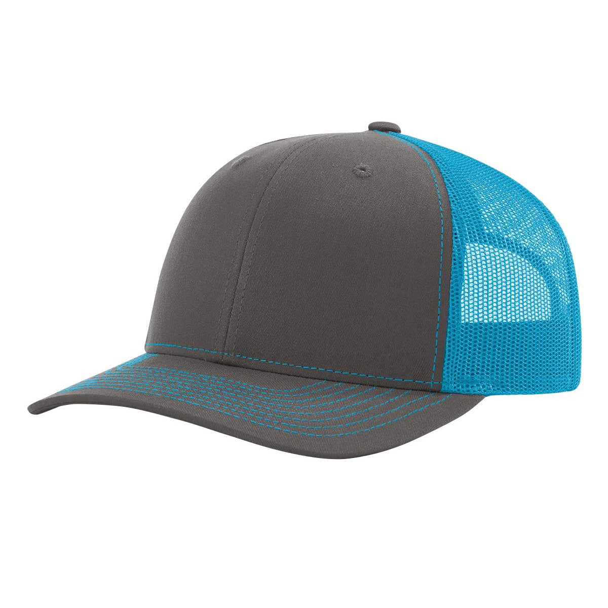 Richardson 112 Charcoal/Neon Blue