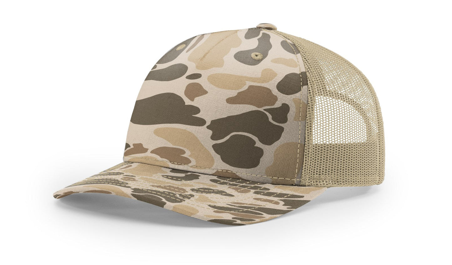 Richardson 112PFP Printed Five Panel Trucker Hat Camo Hat