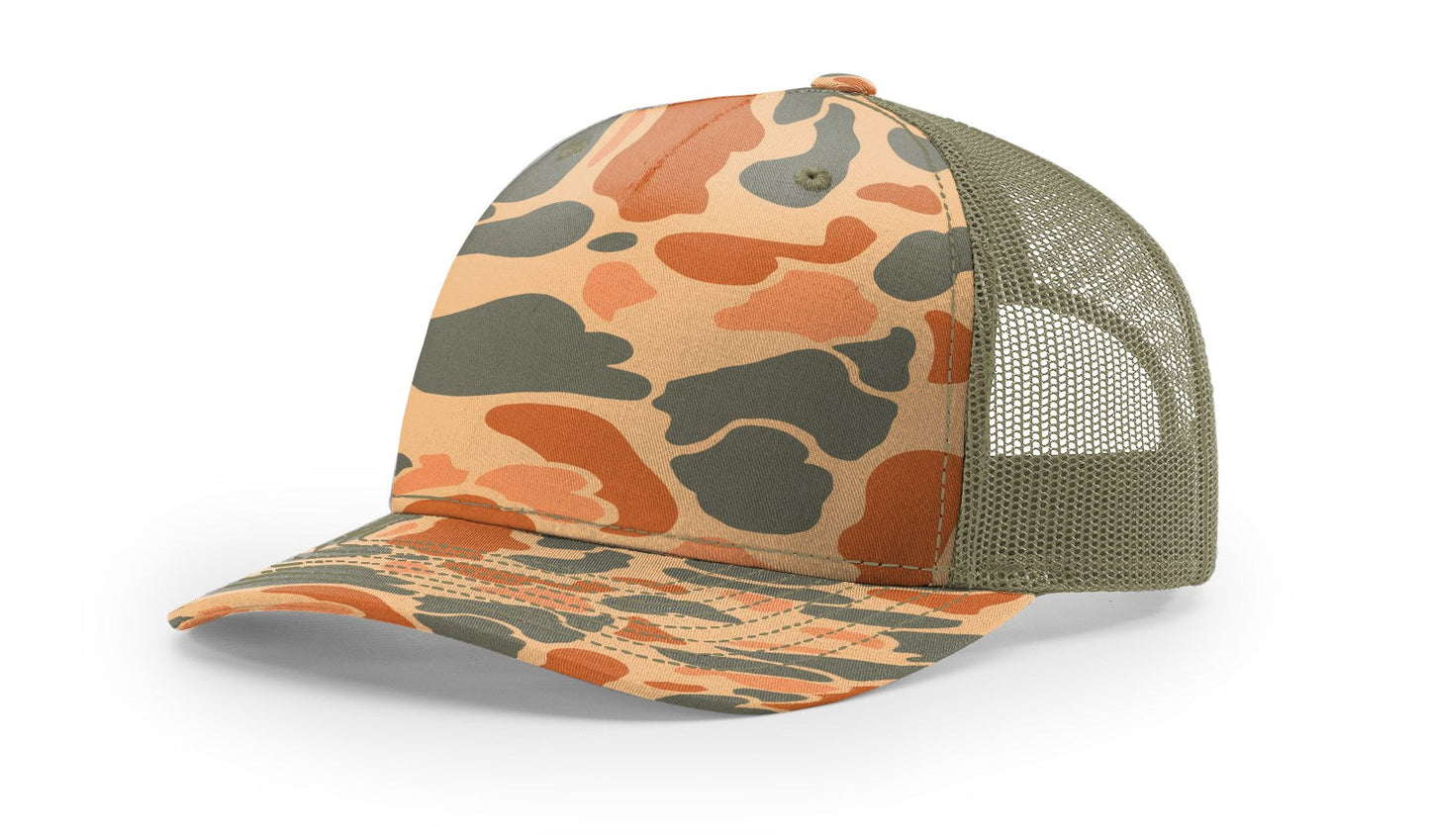 Richardson 112PFP Printed Five Panel Trucker Hat Camo Hat
