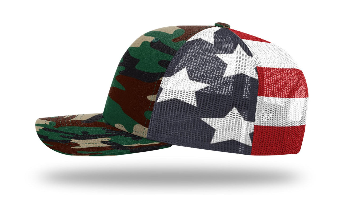 Richardson 112PM Printed Mesh Back Trucker Cap Snapback Hat
