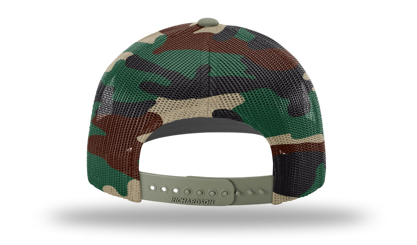 Richardson 112PM Printed Mesh Back Trucker Cap Snapback Hat