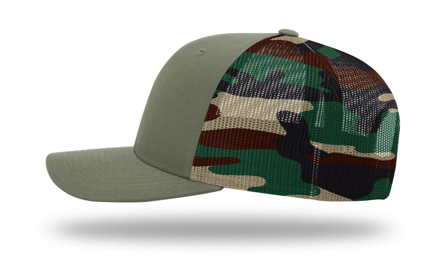 Richardson 112PM Printed Mesh Back Trucker Cap Snapback Hat